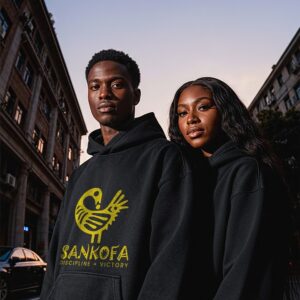 SANKOFA DISCIPLINE (BLACK HOODIE)